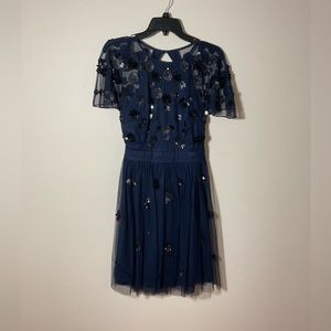 Gianni Bini Short Blue Sequence Dress